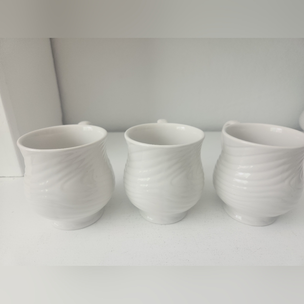 Temptations White Woodland Embossed Mug Set Of Three 16oz - Picture 5 of 7
